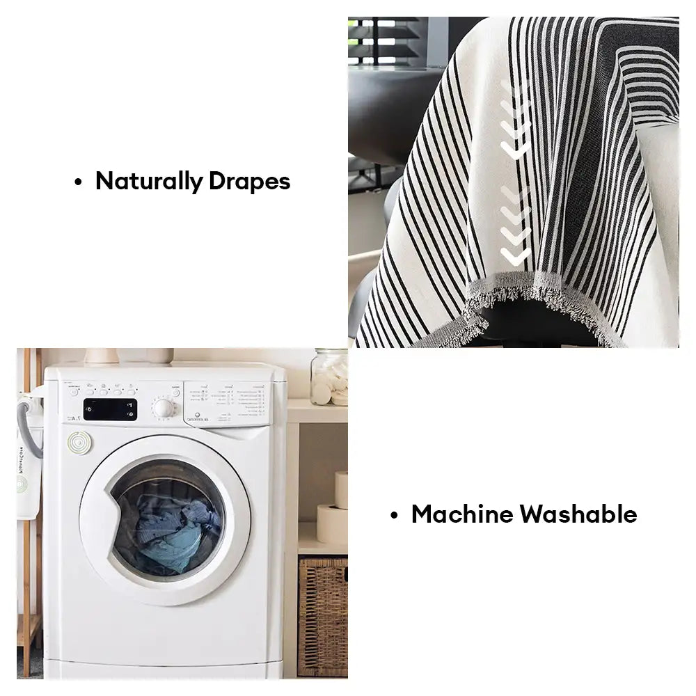 Geometric Striped Chenille Durable Sofa Protection Couch Cover