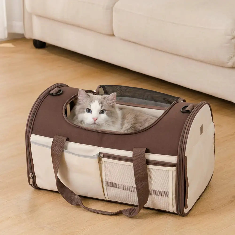Handheld Crossbody Multi-Function Breathable Dog Cat Carrier Bag for Travel and Vet