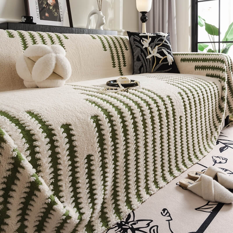 Homely Plush Sofa Cosy Anti-scratch Full Coverage Decoration Couch Cover