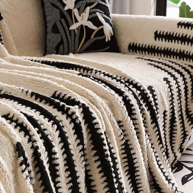 Homely Plush Sofa Cosy Anti-scratch Full Coverage Decoration Couch Cover