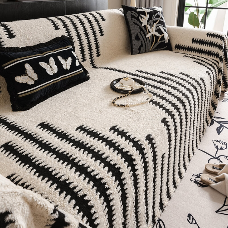Homely Plush Sofa Cosy Anti-scratch Full Coverage Decoration Couch Cover