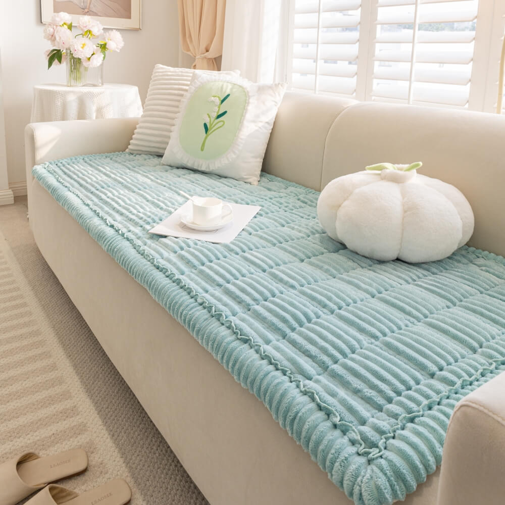 Make Waffle Biscuit Couch Cover – Cosy Soft Flannel & Breathable Pet Mat, Indulge in Tasty Comfort!