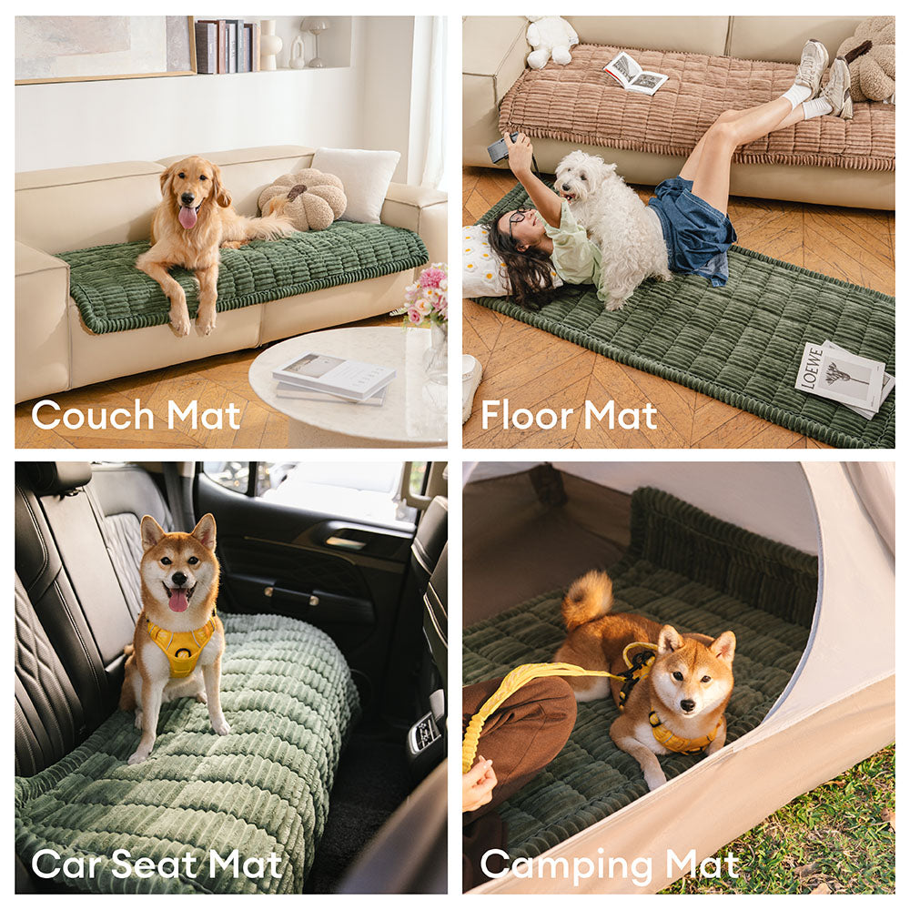 Lazy Soft Flannel Breathable Pet Mat Non-slip Sectional Couch Cover