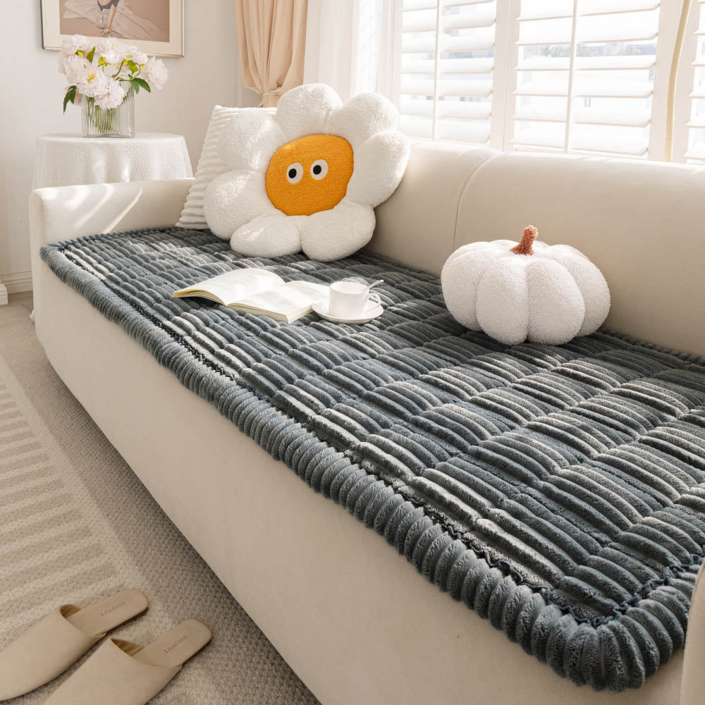 Lazy Soft Flannel Breathable Pet Mat Non-slip Sectional Couch Cover