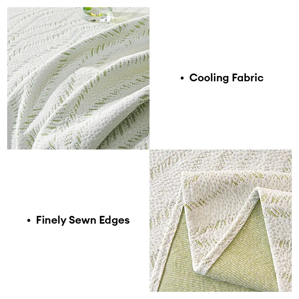 Leaf Pattern Cooling Ice Silk Sofa Protection Large Blanket Couch Cover