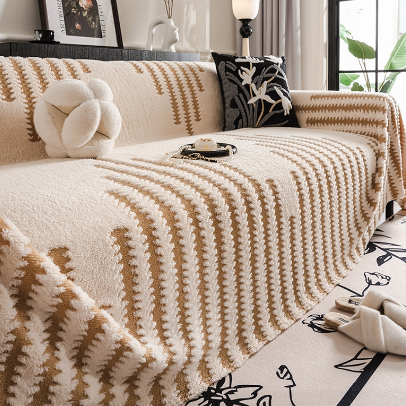 Homely Plush Sofa Cosy Anti-scratch Full Coverage Decoration Couch Cover