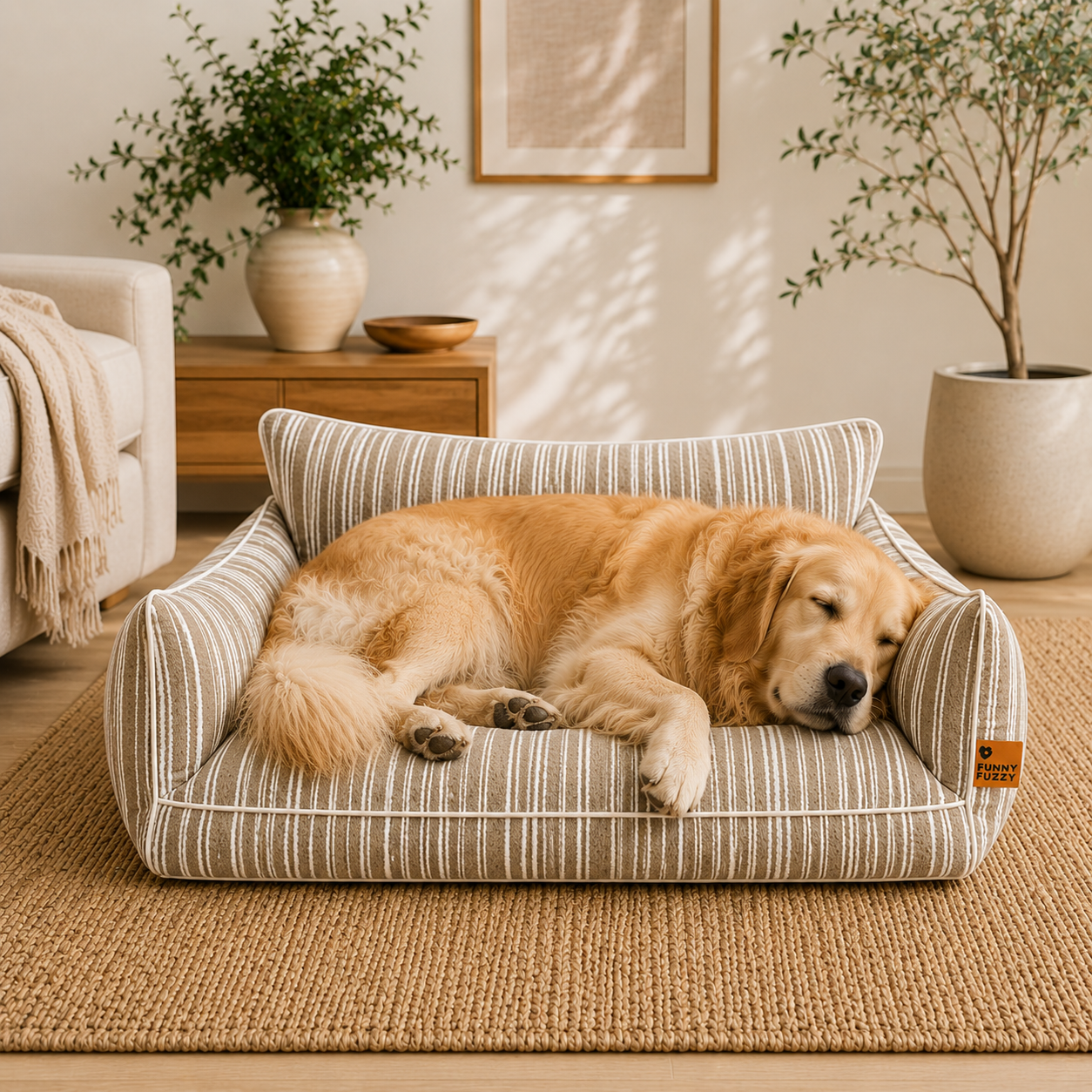 Orthopedic All-season Dog Sofa Bed - Funnyfuzzy SnugNest