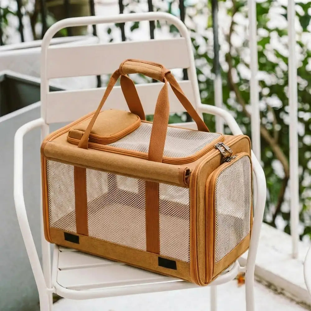 Portable Breathable Large-Capacity Expandable Multi-Functional Cat Airline Approved Carrier Bag