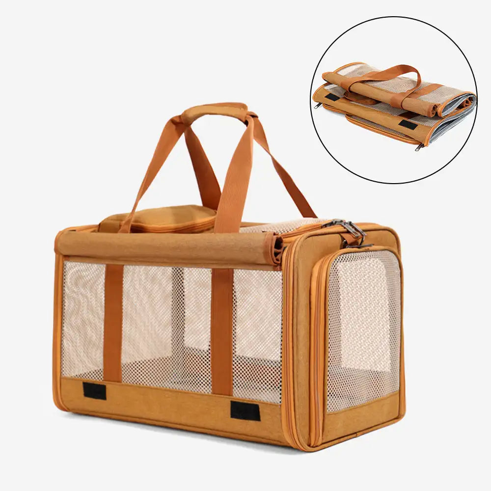 Portable Breathable Large-Capacity Expandable Multi-Functional Cat Airline Approved Carrier Bag