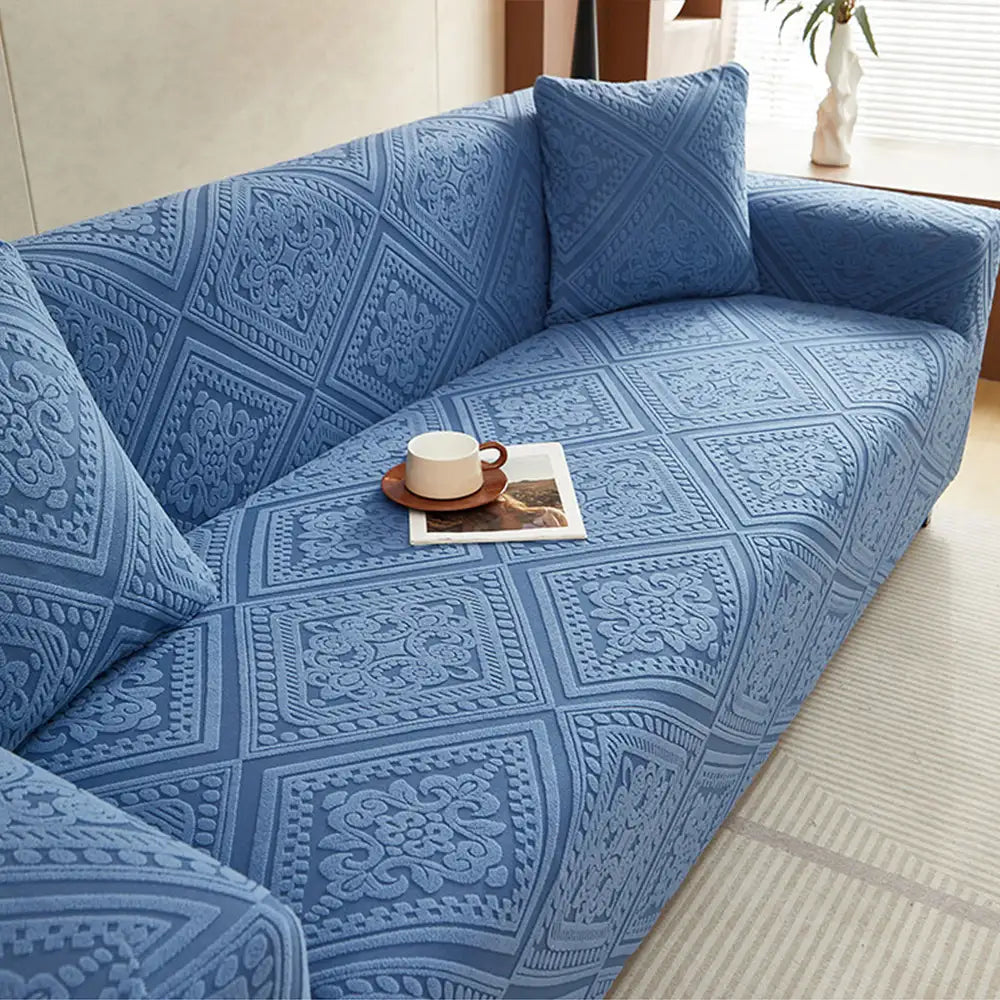 Retro Jacquard Pattern Full-Coverage Sofa Protector Magic Couch Cover
