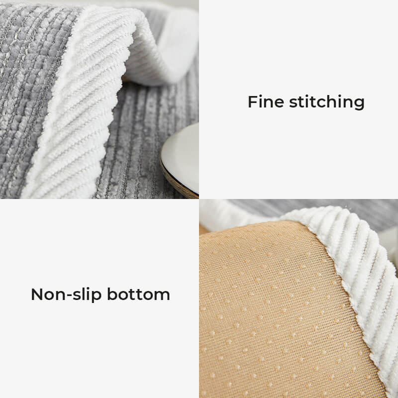 Waterproof Antimicrobial Simple Chenille Fabric Anti-scratch Sectional Couch Cover