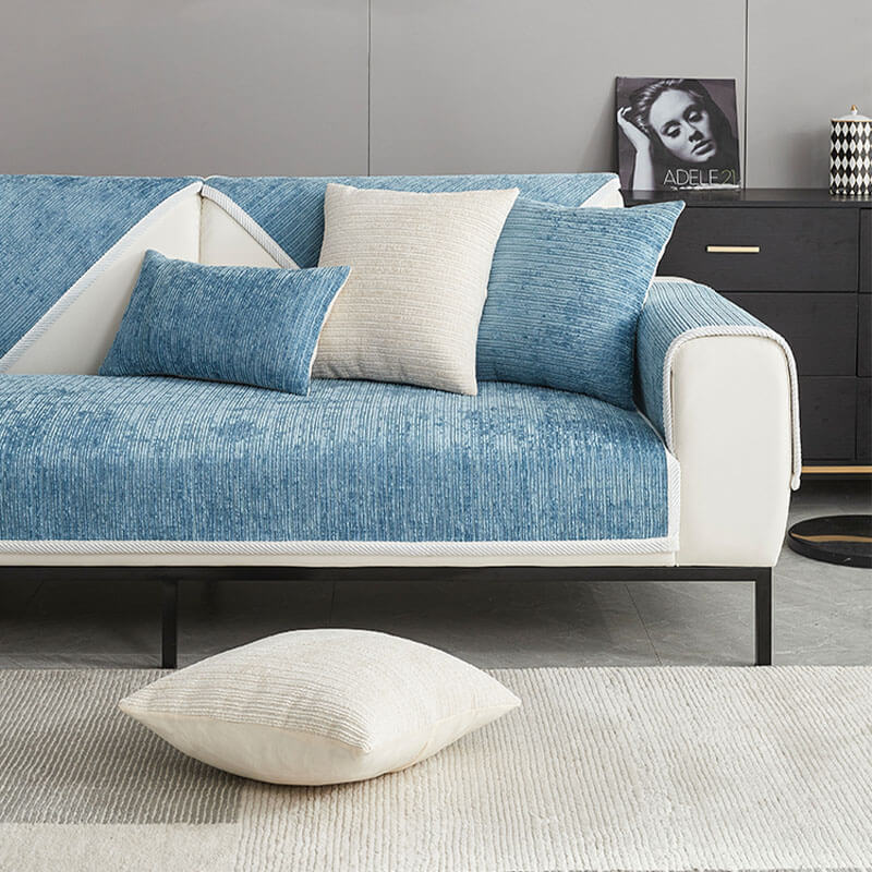 Waterproof Antimicrobial Simple Chenille Fabric Anti-scratch Recliner Slipcover