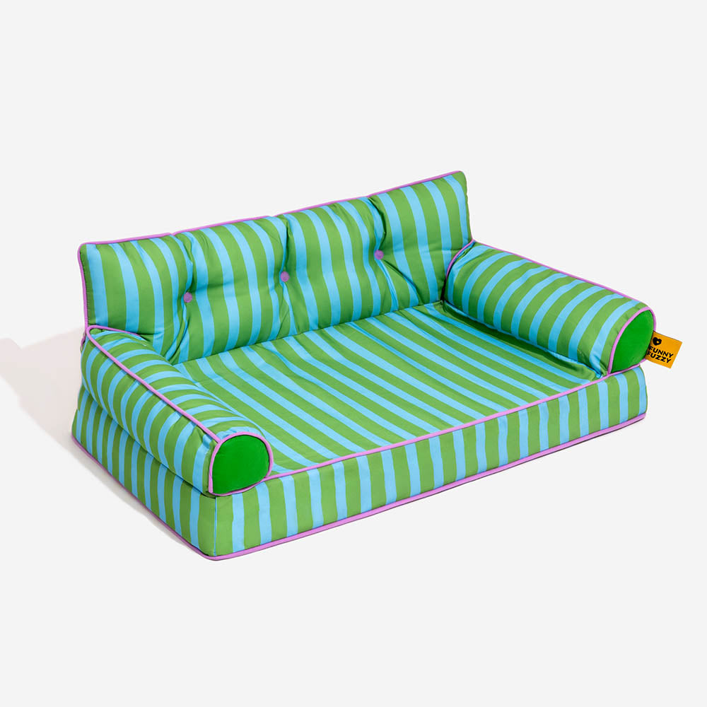 Stripe Waterproof Foldable Dog Sofa Bed - Sunny Siesta