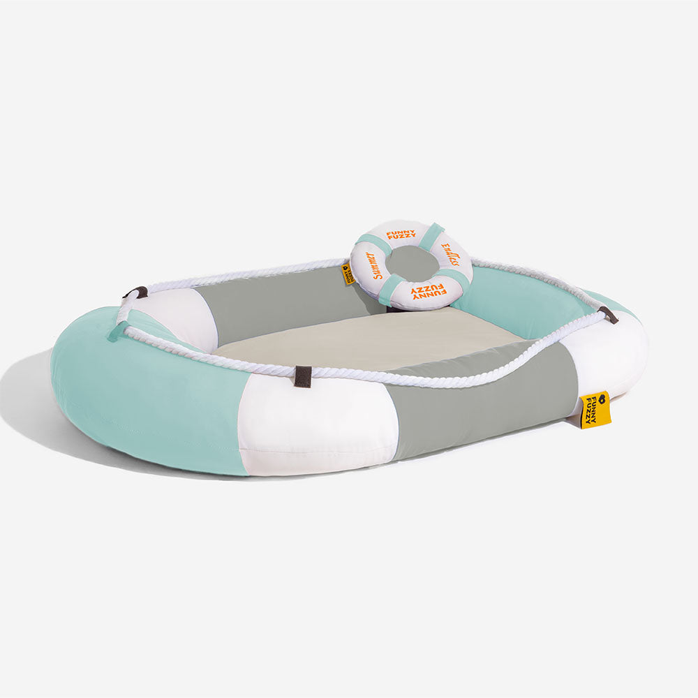 Summer Cooling Waterproof Boat-Shaped Pet Bed with Pillow – Chill Raft