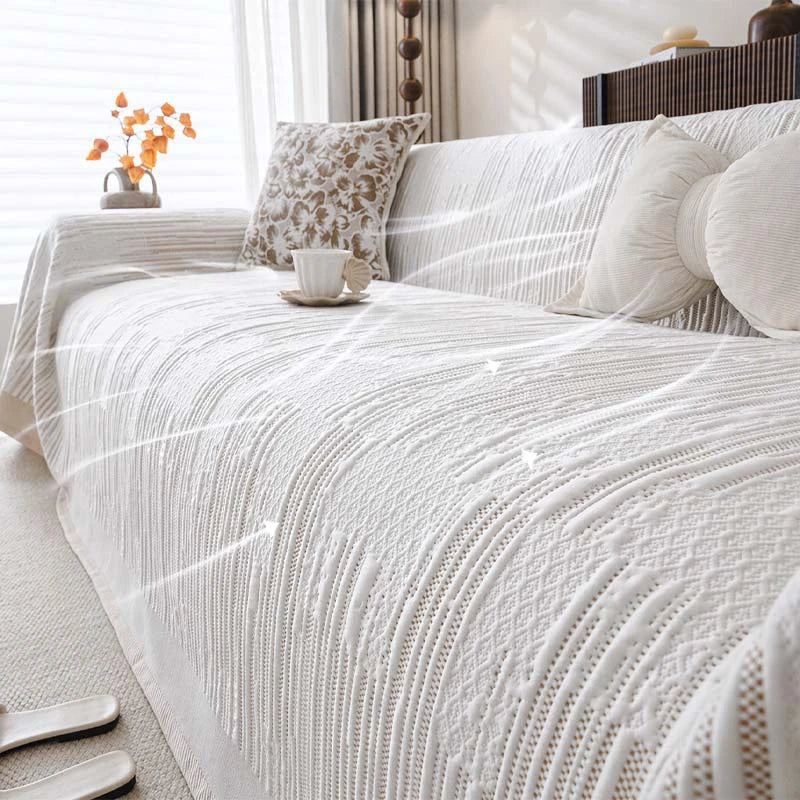 Textured Cooling Breathable Heat-Absorbing Multi-Functional Blanket Couch Cover