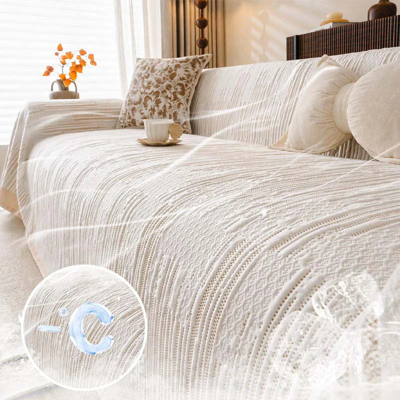 Textured Cooling Breathable Heat-Absorbing Multi-Functional Blanket Couch Cover