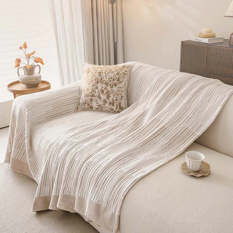 Textured Cooling Breathable Heat-Absorbing Multi-Functional Blanket Couch Cover