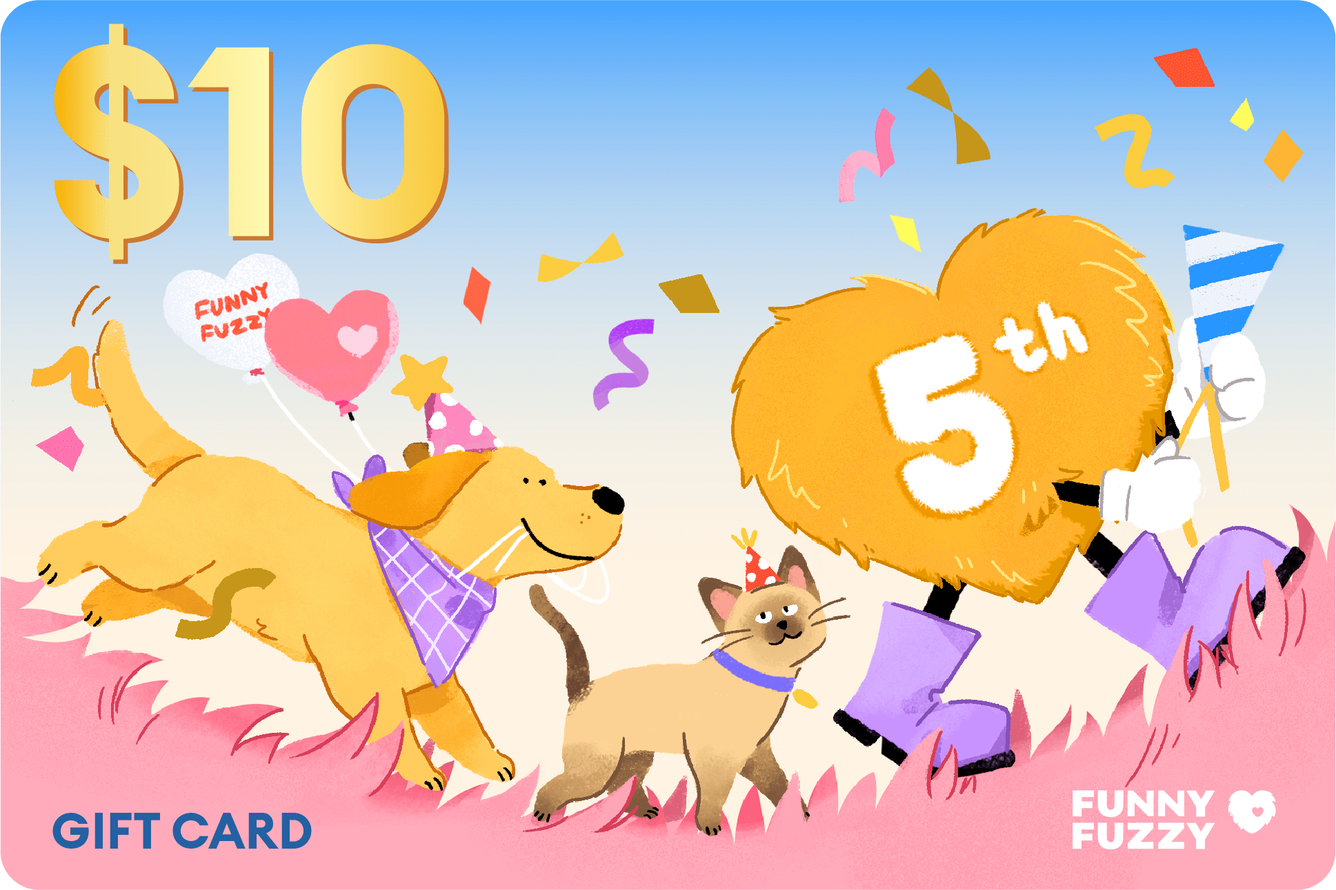FunnyFuzzy 5th Anniversary 2025 Gift Card