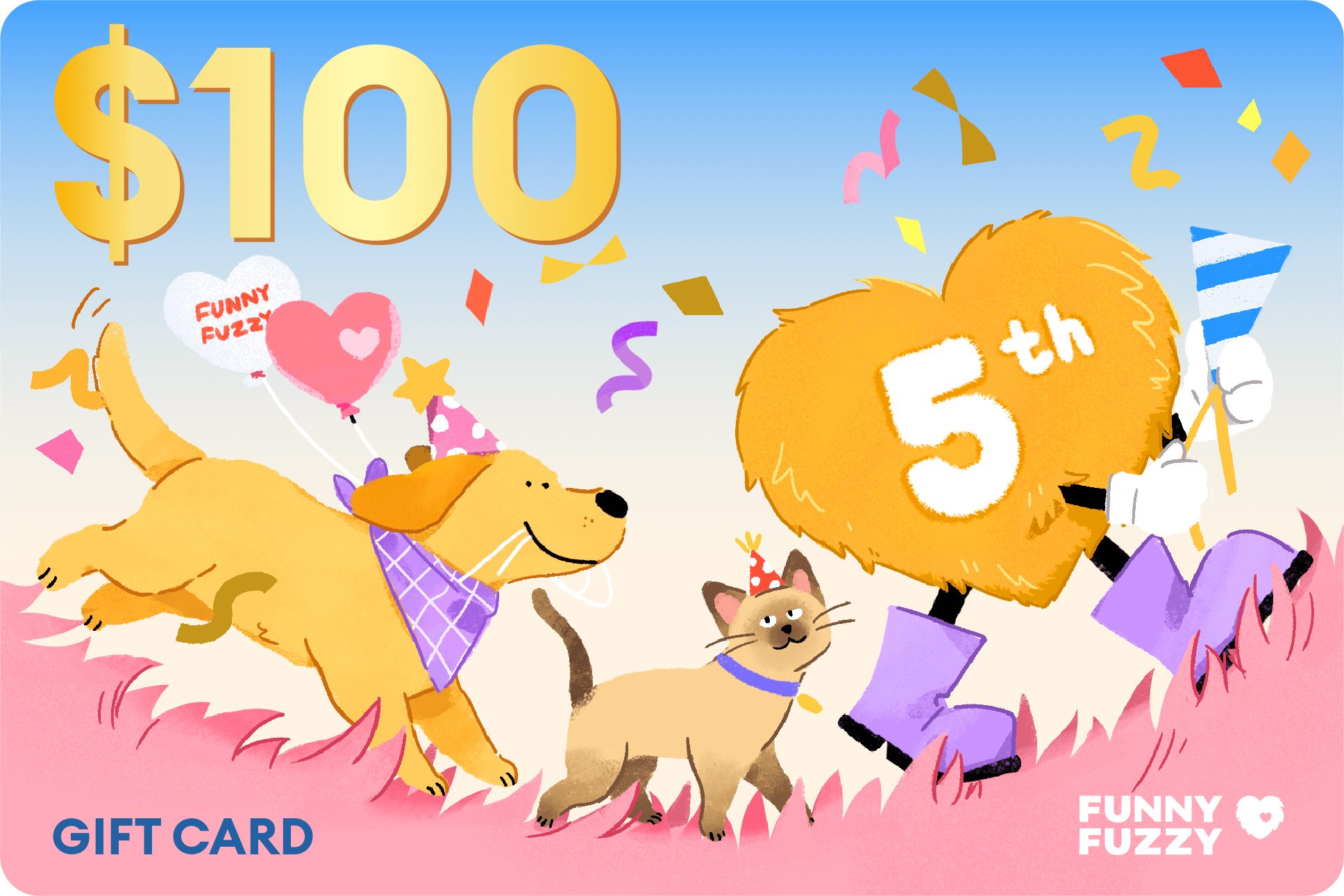 FunnyFuzzy 5th Anniversary 2025 Gift Card