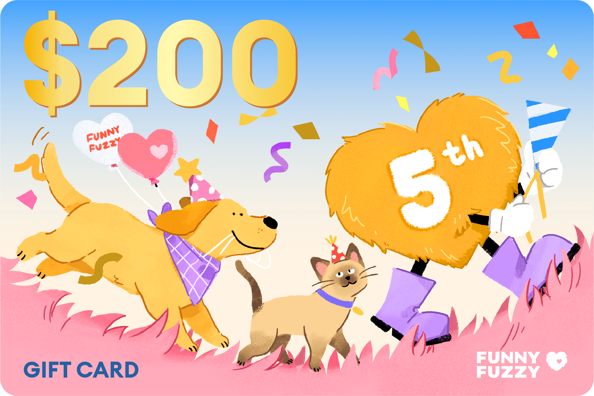 FunnyFuzzy 5th Anniversary 2025 Gift Card
