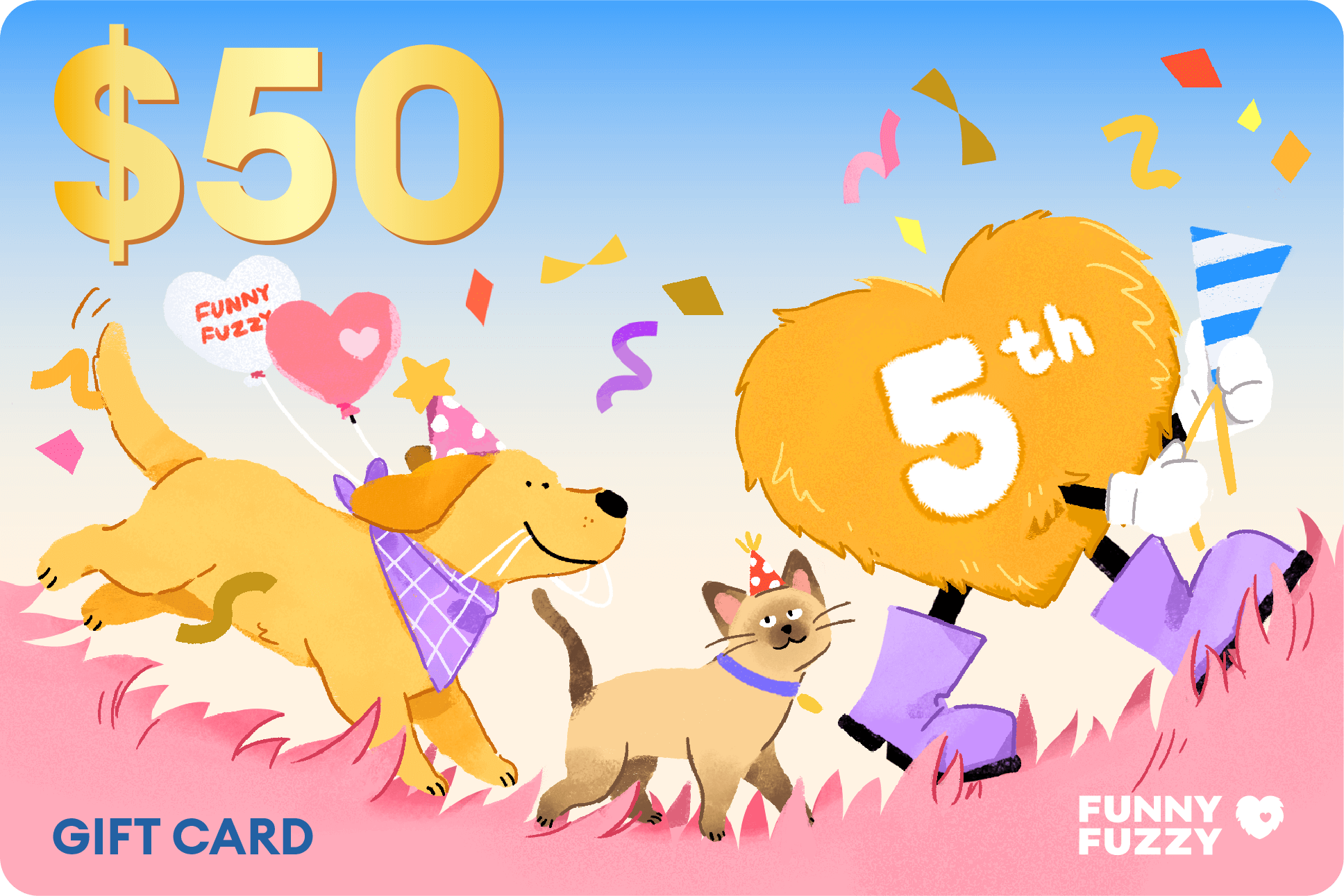 FunnyFuzzy 5th Anniversary 2025 Gift Card