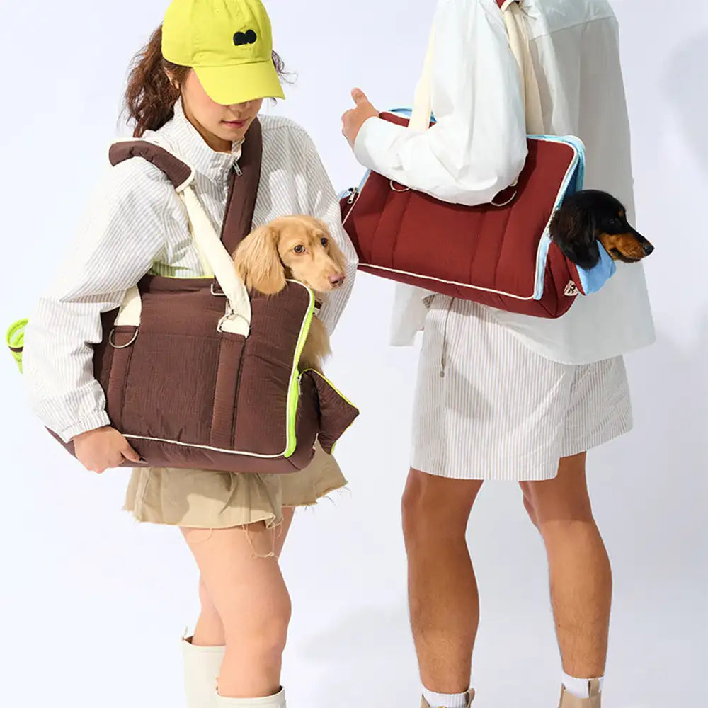 Urban Commuter Color-Block Multi-functional Pet Carrier Bag