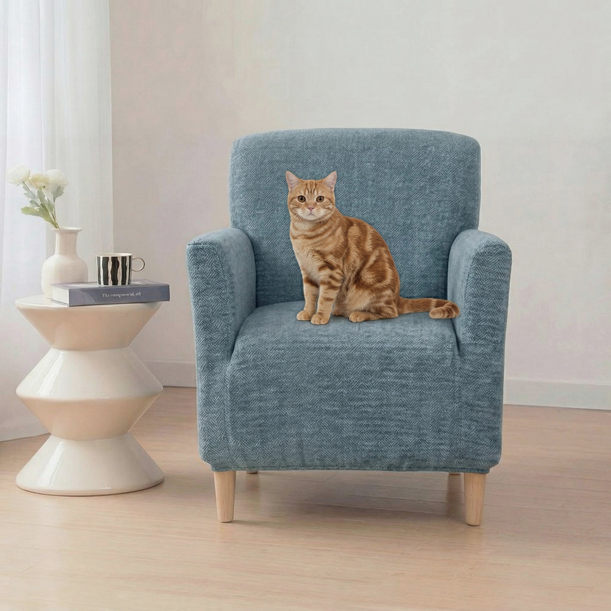 Herringbone Full Coverage Comfortable Scratch-Resistant Sofa Protection Magic Recliner Chair Covers