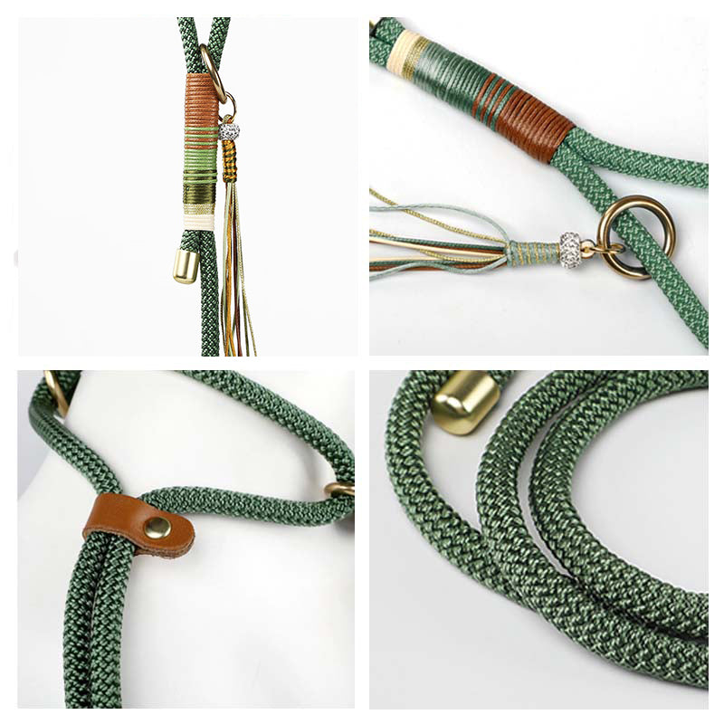 Hand-knitted Braided Rope Cool Dog Accessories Training Lead