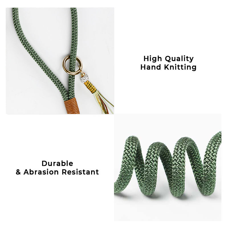Hand-knitted Braided Rope Cool Dog Accessories Training Lead