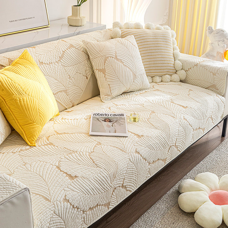 Leaf Pattern Furniture Anti-scratch & Skid Protection Couch Cover
