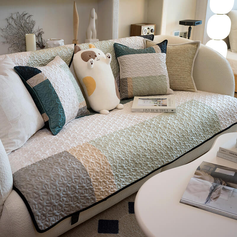 Light Luxury Cotton Couch Cover Anti-Scratch Furniture Protective Couch Cover