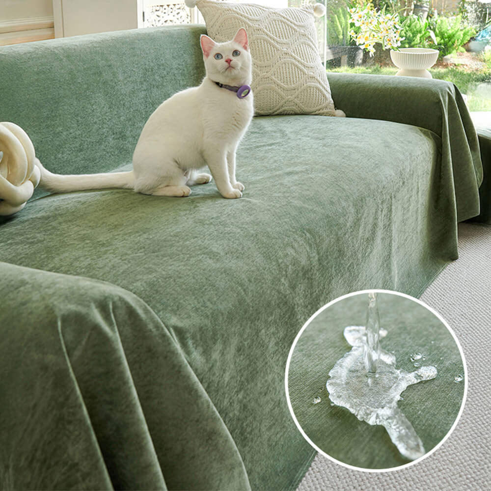 Soft and Waterproof Scratch-Resistant Non-Linting Throw Sectional Couch Cover