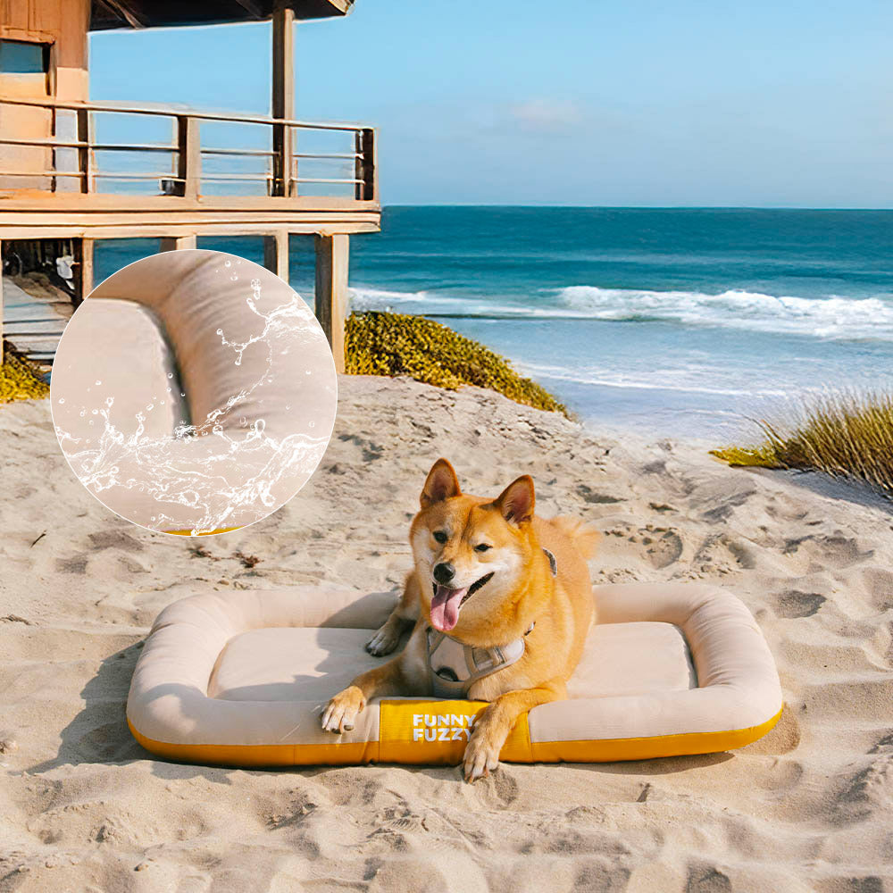 Outdoor Waterproof & Scratch-Resistant Colour-Blocked Orthopaedic Dog Mat - Trek Lounge