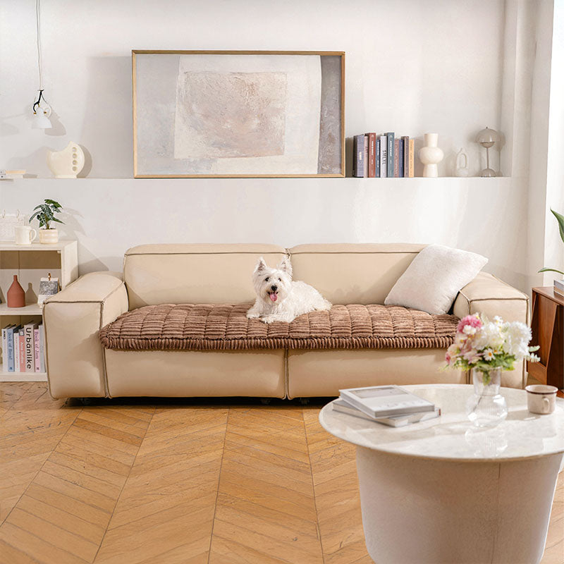 Make Waffle Biscuit Couch Cover – Cosy Soft Flannel & Breathable Pet Mat, Indulge in Tasty Comfort!