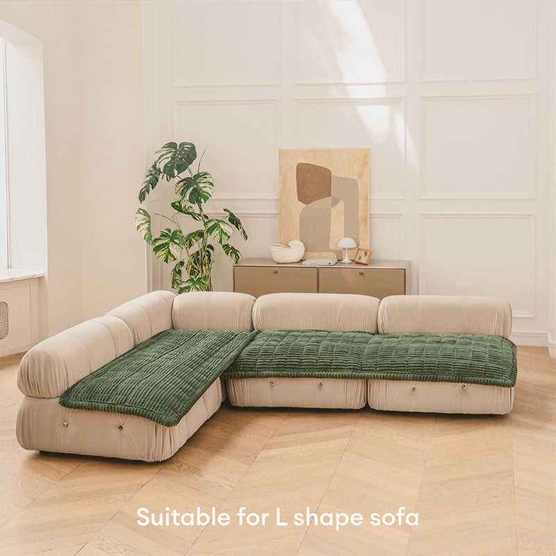 Make Waffle Biscuit Couch Cover – Cosy Soft Flannel & Breathable Pet Mat, Indulge in Tasty Comfort!