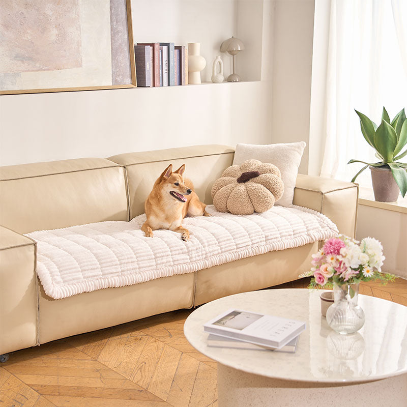 Make Waffle Biscuit Couch Cover – Cosy Soft Flannel & Breathable Pet Mat, Indulge in Tasty Comfort!