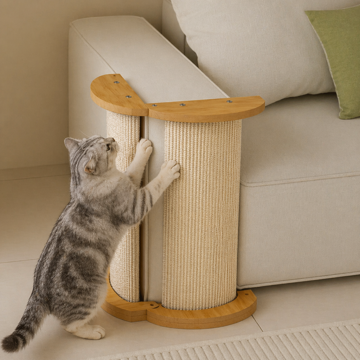 Multifunctional Adaptable Sisal Protective Sofa Cat Scratch Post