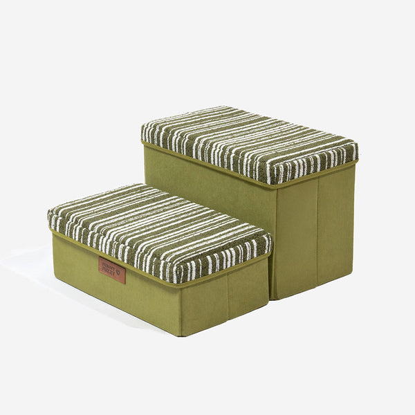 Foldable Dog Stairs with Storage and Condo - Funnyfuzzy SnugNest