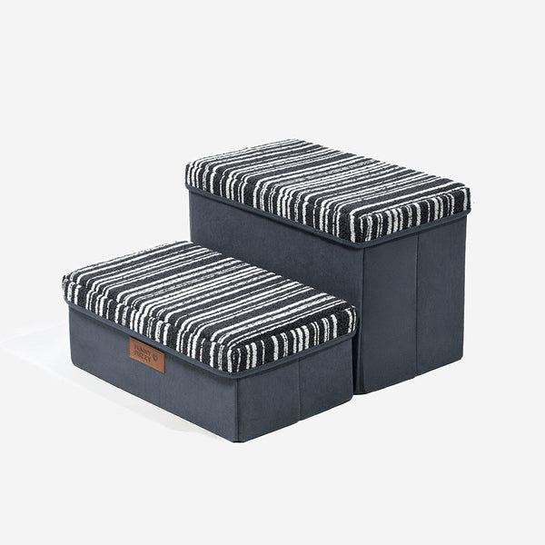 Foldable Dog Stairs with Storage and Condo - Funnyfuzzy SnugNest