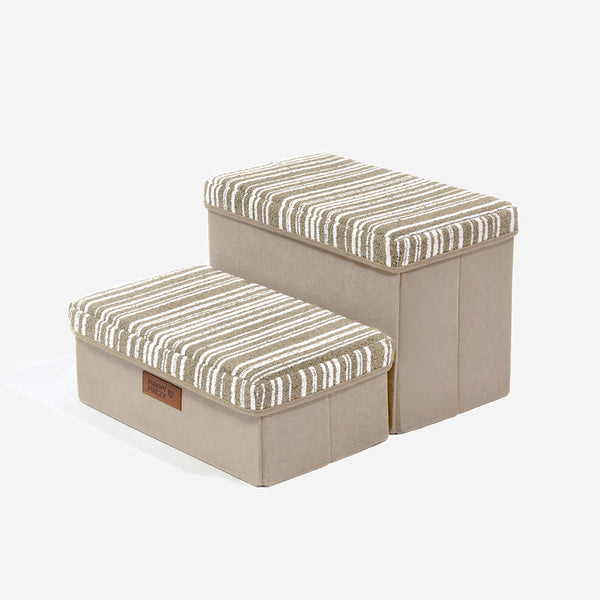 Foldable Dog Stairs with Storage and Condo - Funnyfuzzy SnugNest