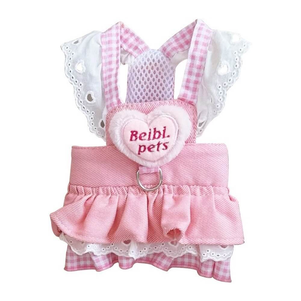 Pink Gingham Ruffle Dog Dress – Sweet and Stylish for Everyday Wear