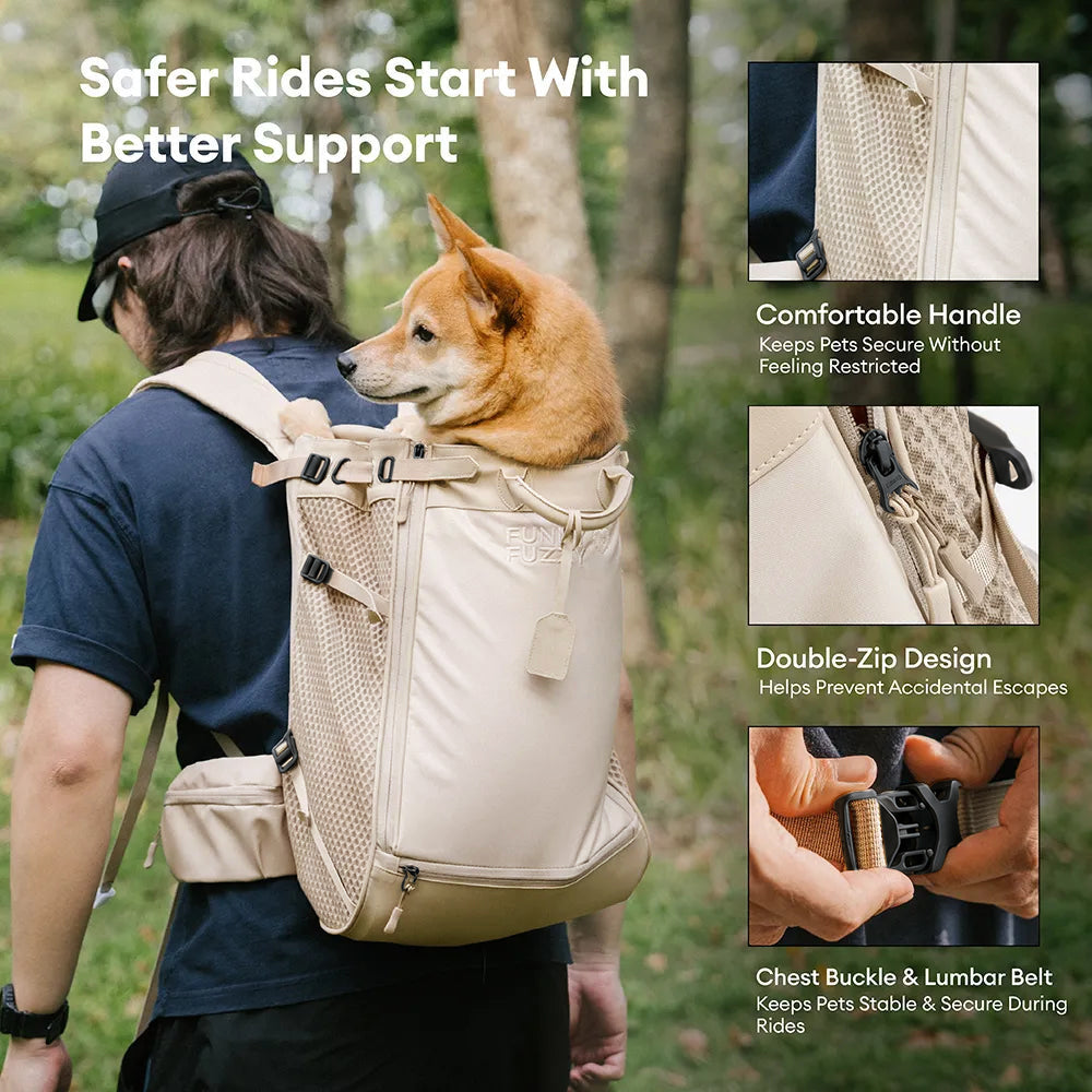Dog Carrier Backpacks Dog Rucksack Dog Bike Carrier - Urban Roaming