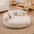 Ultra-Soft Ribbed Plush Removable Donut Orthopedic Dog Bed with Pillows - Cozy Nest