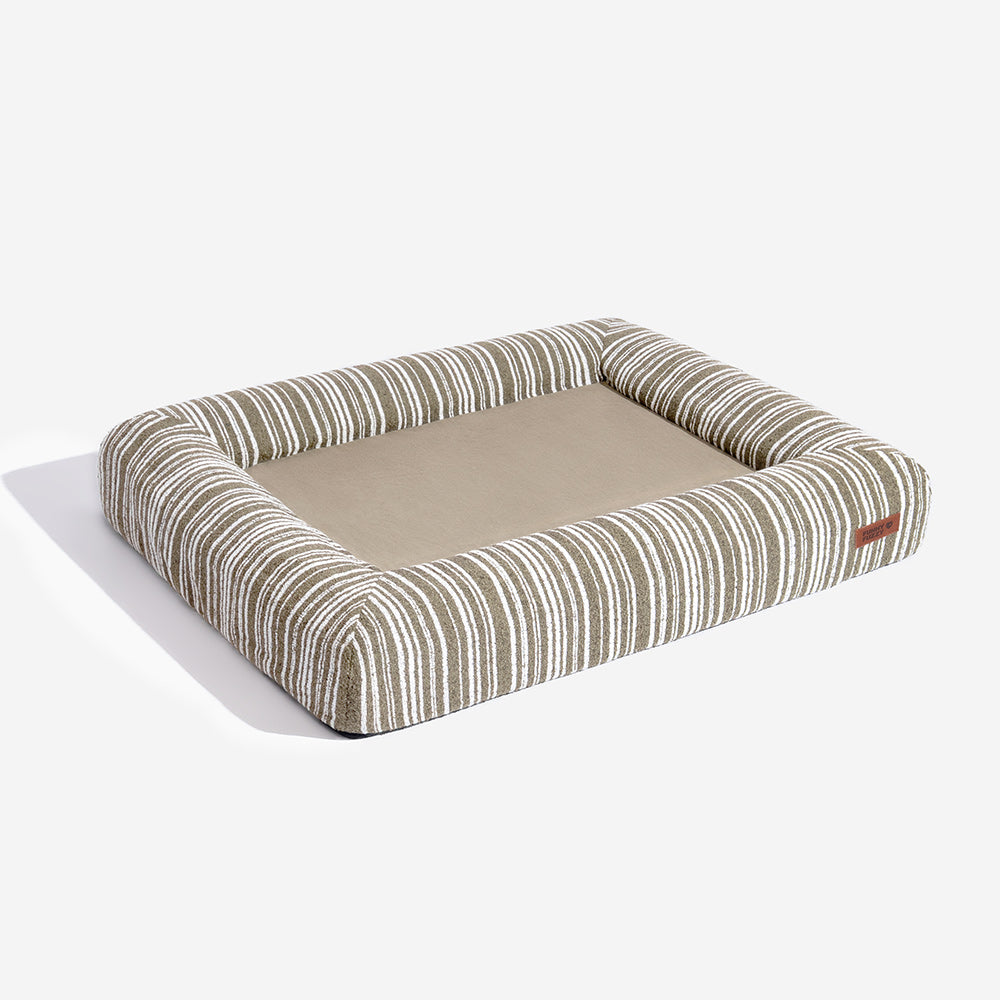 SnugNest Textured Stripe Orthopedic Outdoor Dog Bed
