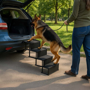 Travel Portable Foldable 4-Steps Non-Slip Dog Car Stair