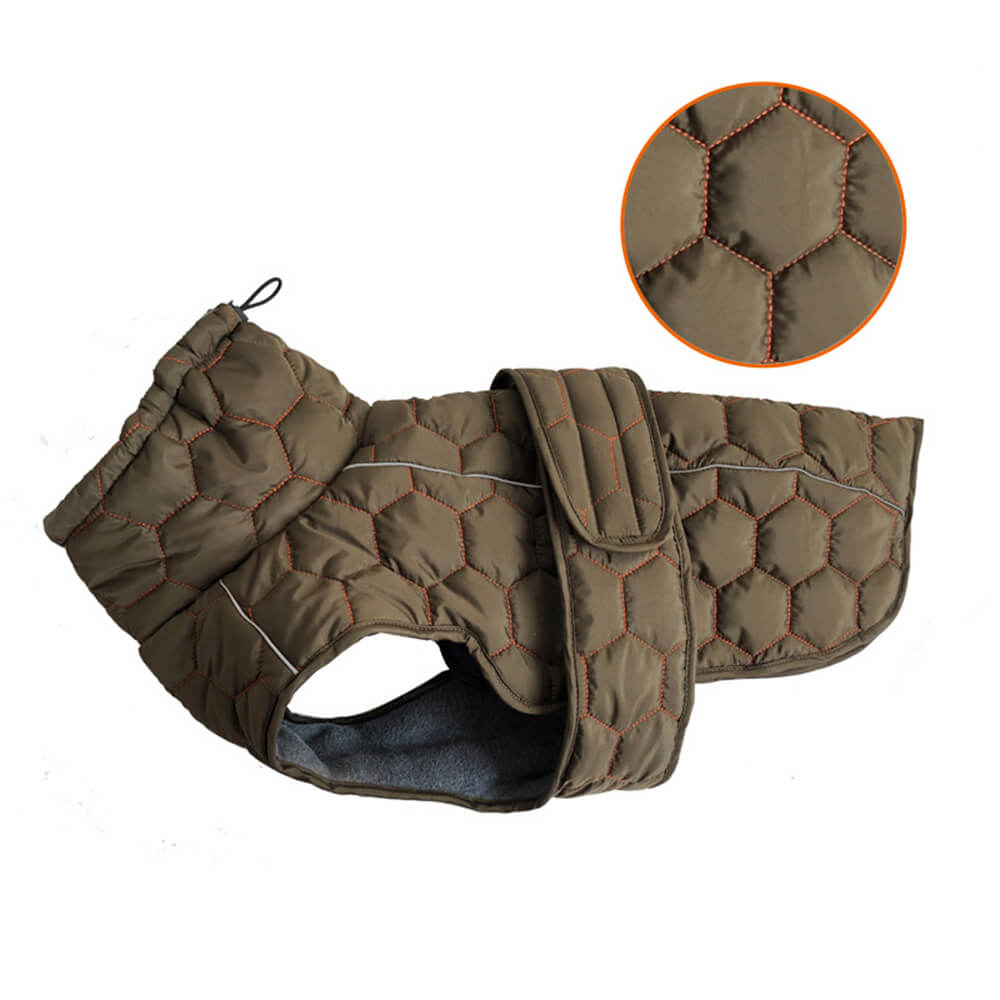 Quilted Outdoor Dog Vest - Warm and Durable for Hiking and Adventures