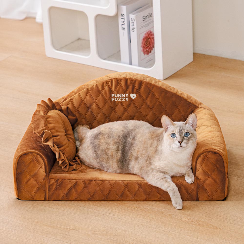 Pinky Cosy Indoor Sofa Calming Cat Bed -  Princess Lord