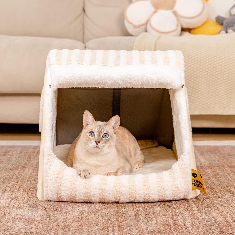 Striped Cosy Cat House - Cosy Retreat