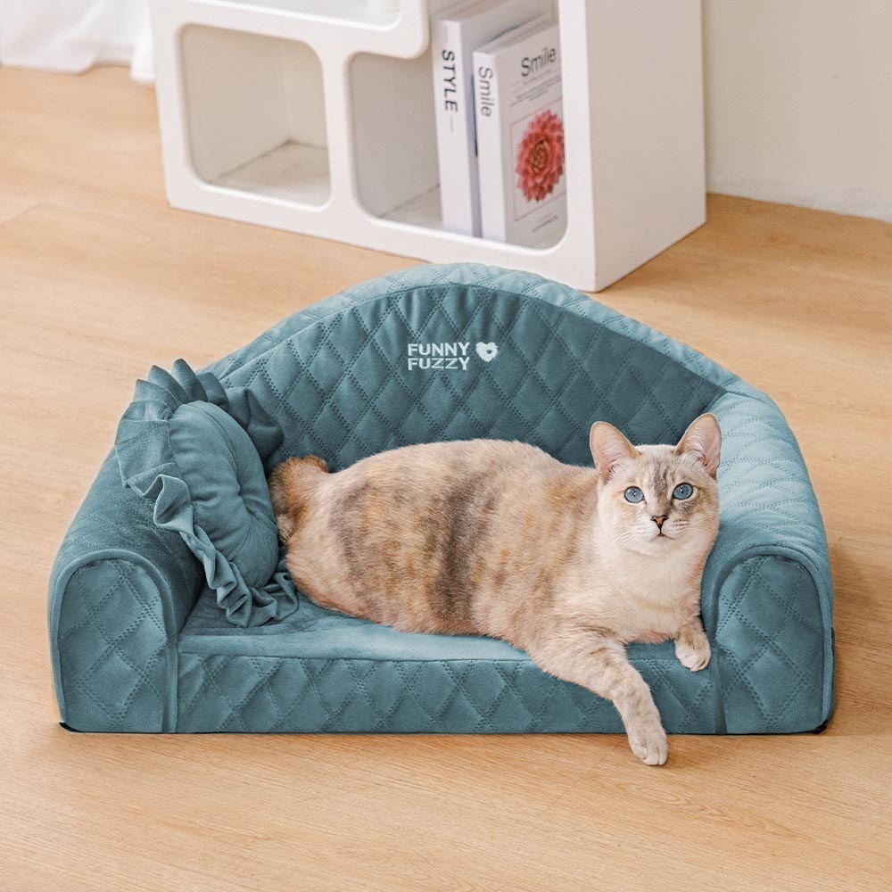 Pinky Cosy Indoor Sofa Calming Cat Bed -  Princess Lord