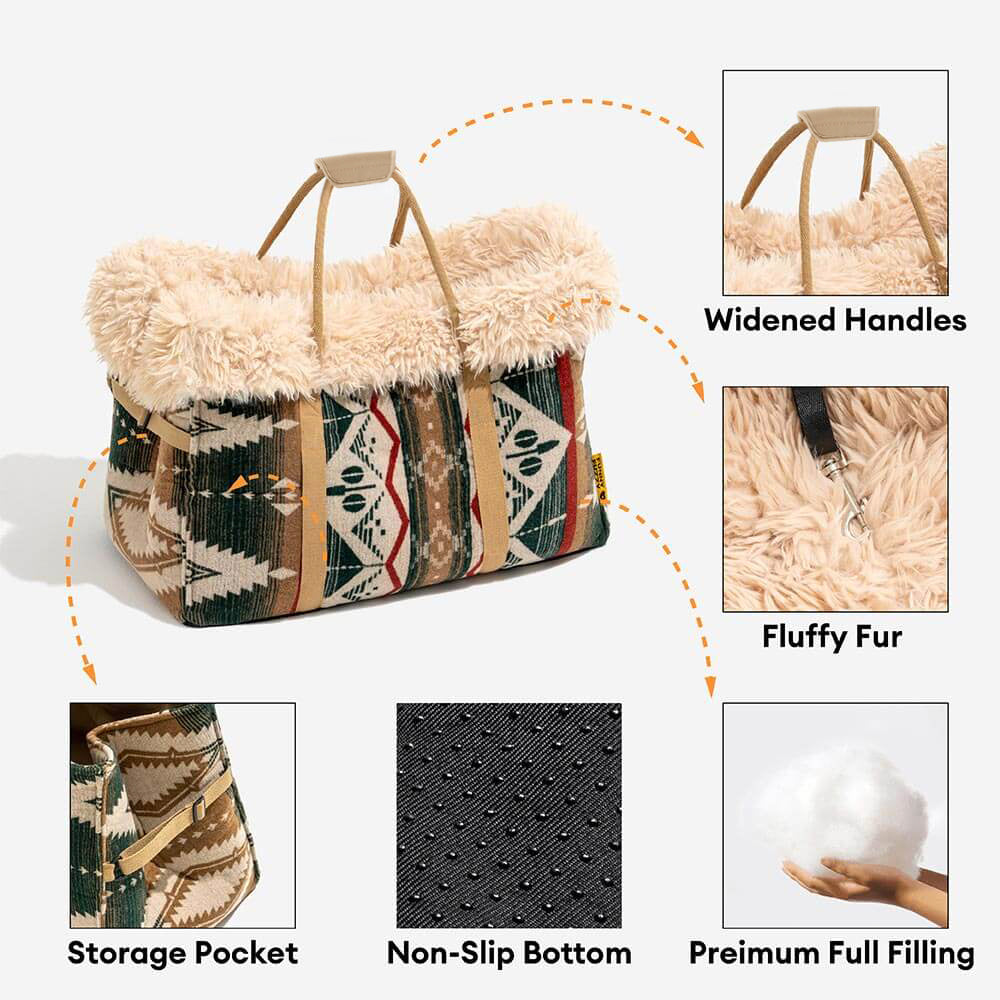 Large Reversible All-Season Indie Boho Cat Carrier - Wondernap